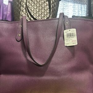 Elegant Purple Coach  Tote Bag new with tags. Paid $294.99